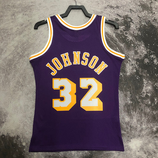 LA Lakers Johnson 1984/85 Purple Jersey By Mitchell & Ness