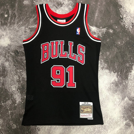 Chicago Bulls Dennis Rodman 1997/98 Black Jersey By Mitchell & Ness